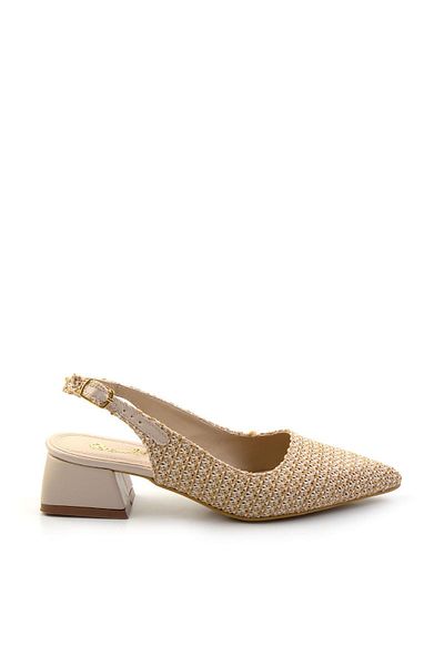 Bambi Beige Women's Classic Heeled Shoes K01823123318