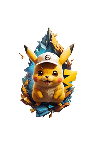 INOVATIX Set de 8 piese, autocolant Pokemon Pikachu, INOVATIX®. 6 cm