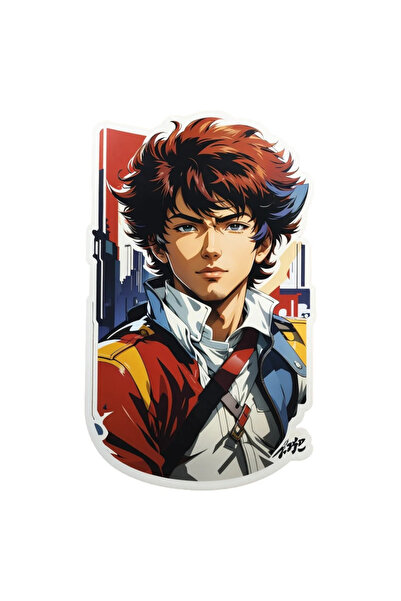 INOVATIX Set de 8 piese, autocolant Tânăr cu părul bătut de vânt, INOVATIX®. ...