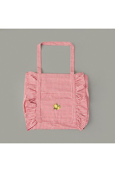 Evidea Soft Embroidered Bag - Red / Ecru - 35X40 cm