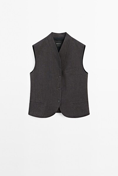 Massimo Dutti %100 keten dik yaka süveter