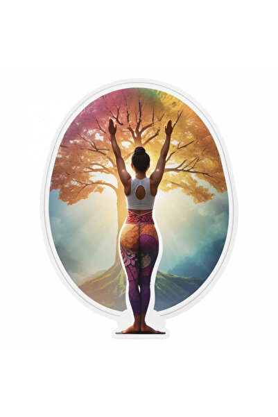 INOVATIX Set de 8 piese, autocolant pentru poziția copacului de yoga, INOVATI...