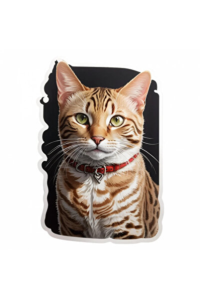 INOVATIX Set de 8 piese, autocolant Ocicat Cat, INOVATIX®. 6 cm