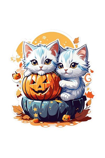 INOVATIX Set de 8 piese, autocolant pisoi de Halloween, INOVATIX®. 6 cm