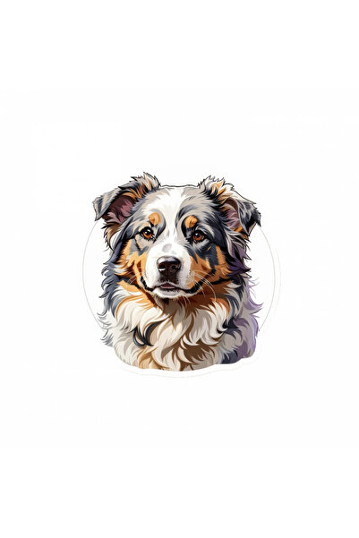 INOVATIX Set de 8 bucăți, autocolant câine ciobănesc australian, INOVATIX®. 6 cm