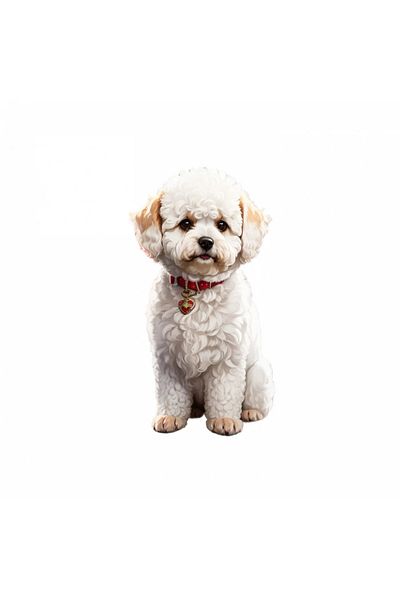 INOVATIX Set de 8 bucăți, autocolant Bichon Serious, INOVATIX®. 6 cm