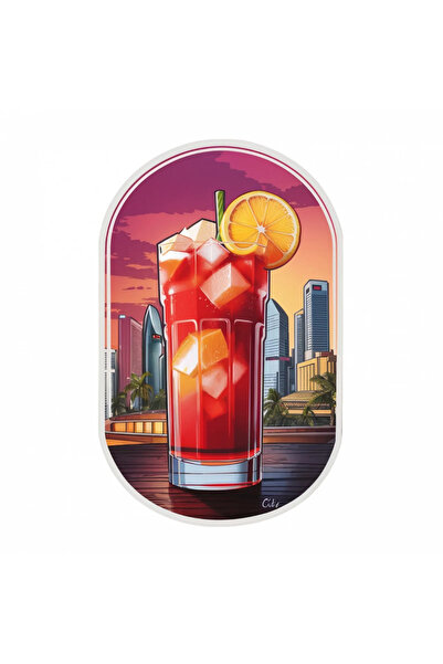 INOVATIX Set de 8 piese, geantă autocolantă Cocktail Singapore, INOVATIX®. 6 cm