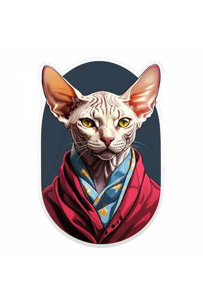 INOVATIX Σετ 8 τεμαχίων, Γάτα Σφίγγα με αυτοκόλλητο για σακάκι, INOVATIX®. 6 εκ.