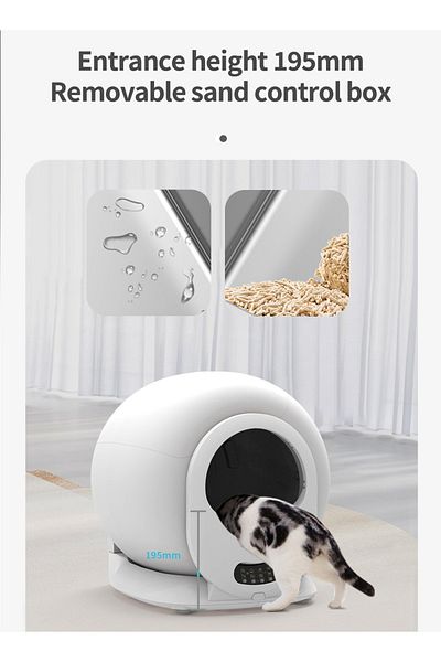 KidLe Automatic Cat Litter Box Self Cleaning Cat Litter Box for Multiple Cats