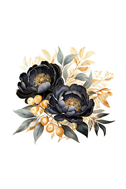 INOVATIX Set de 8 autocolante cu buchet floral Luna, INOVATIX®. 6 cm