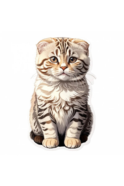 INOVATIX Σετ 8 τεμαχίων, αυτοκόλλητο γάτας Scottish Fold, INOVATIX®. 6 εκ.