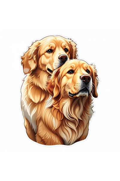 INOVATIX Set de 8 bucăți, autocolant pentru câini Golden Retriever, INOVATIX®...