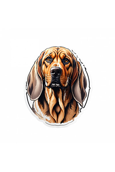 INOVATIX Set de 8 piese, autocolant câine Bloodhound, INOVATIX®. 6 cm