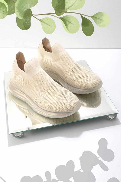 Bambi Μπεζ Γυναικείο Sneaker K01703102782