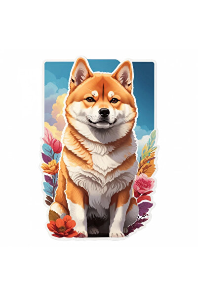 INOVATIX Set de 8 bucăți, autocolant câine Shiba Imu, INOVATIX®. 6 cm