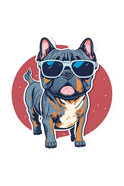 INOVATIX Set de 8 piese, autocolant American Bully, INOVATIX®. 6 cm