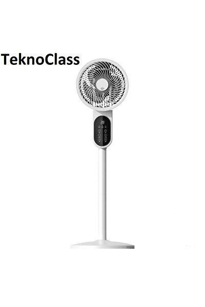 TeknoClass Uzaktan kumandalı Elektrikli Fan hava Serinletici Vantilatör Oynar Başlıklı Ofis Ev Fanı