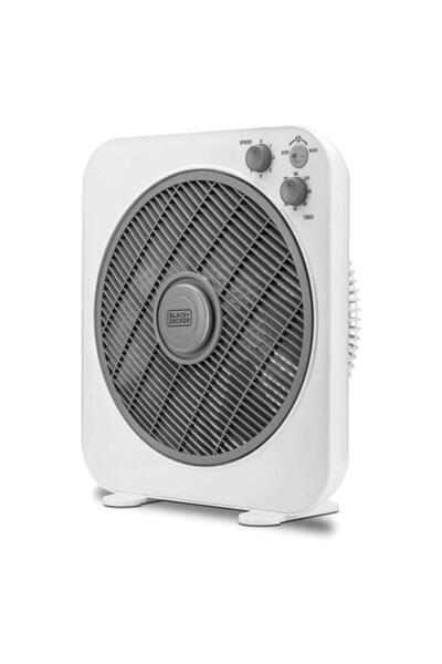 Generic BLACK+DECKER 40W 3-Speed Settings Electric Box Fan Grey and White 12inch