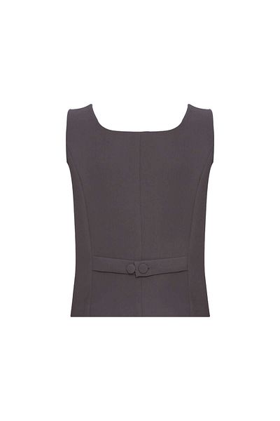 STELLA PULVIS Gray Unlined Square Collar Vest