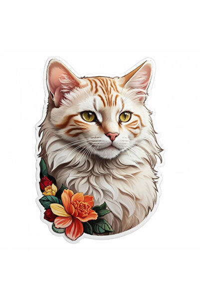 INOVATIX Σετ 8 τεμαχίων, Αυτοκόλλητο γάτας Σιγκαπούρης, INOVATIX®. 6 εκ.