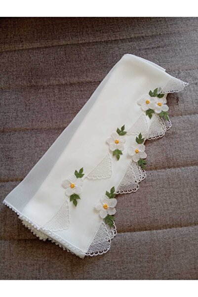 NUMİSTORE İğne oyası beyaz renk namaz örtüsü