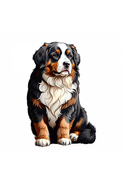 INOVATIX Set de 8 autocolante cu câine de munte Bernese, INOVATIX®. 6 cm