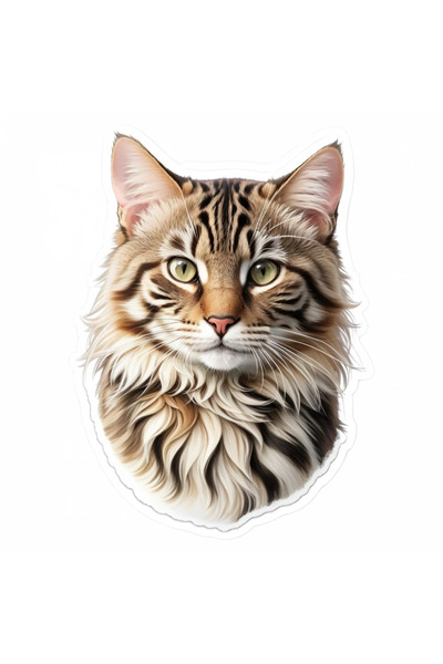 INOVATIX Σετ 8 τεμαχίων, Αυτοκόλλητο με Κεφαλή Γάτας American Bobtail, INOVAT...