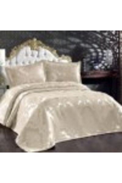 Whitney Home Double Bed Jacquard Cover, Beste Cappuccino