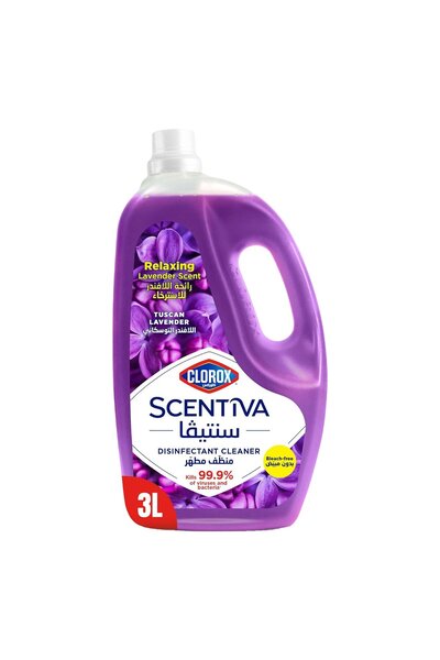 Clorox Scentiva Disinfectant Cleaner Tuscan Lavender Bleach Free 3 Litres