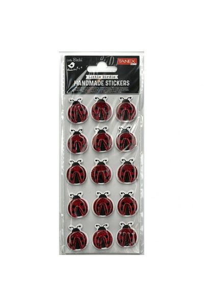 Tanex Handmade Tnx-28016 Decorative Labels - Silicone Ladybug Star Series Sticker - Single