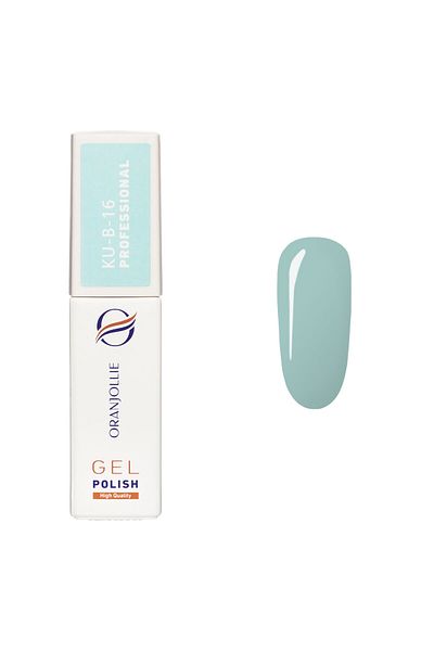 Intisimo Oja semipermanentă, profesională, ojă gel, cod KU-B16, 12ml, lucioasă, verde turcoaz