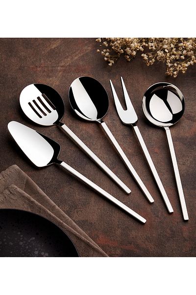 Dame Marie Carre 5 Piece Ladle Set Silver