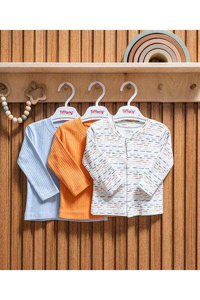 Tiffany Striped Theme 3-Piece Cardigan