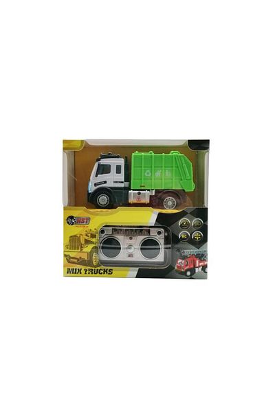 Generic HST 4-Way Drive Garbage Truck with Remote Control for Kids Green and White 6158-H7