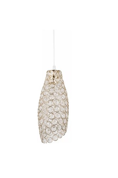 OEM Pendant 1 bulb E27 - gold / crystals