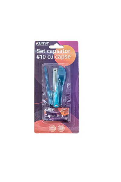Kunst Stapler Set, #10 With Staples, Blue