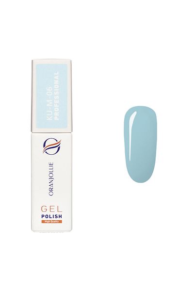 Intisimo Semi-permanent Nail Polish, Professional, Gel Polish, Code KU-M06, 12ml, Glossy, Light Blue