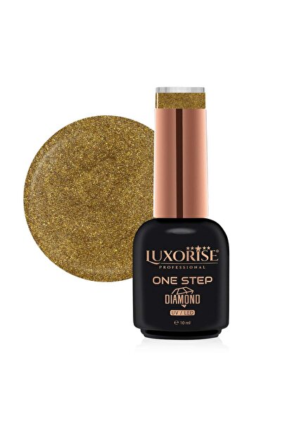 LUXORISE Oja semipermanentă One Step Diamond Glamour In Gold 10ml, LUXORISE