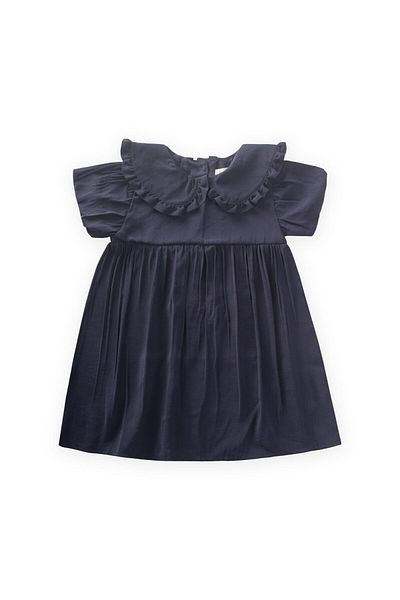 Cigit Modal φόρεμα με γιακά 2-10 ετών Navy Blue