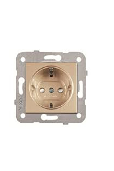 VİKO LİNNERA MEK.TUŞ TOPRAKLI PRİZ BRONZ