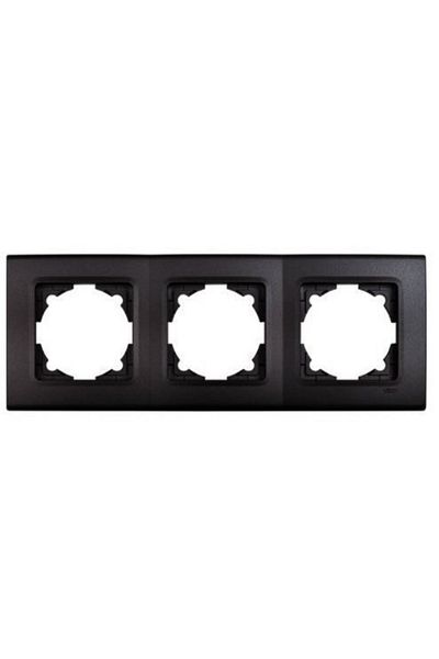 VİKO Linera Triple Horizontal Frame Night Black