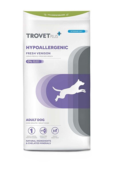 Trovet Plus حمية بيطرية من لحم الغزال المضاد للحساسية للكلاب البالغة 10 كجم