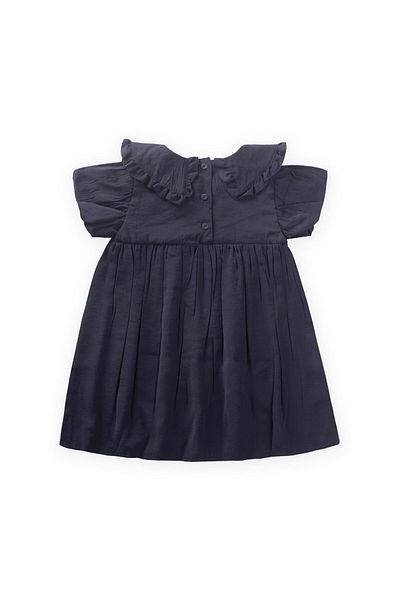Cigit Modal φόρεμα με γιακά 2-10 ετών Navy Blue