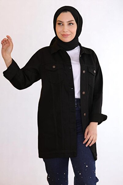 Missvalle Τζιν μπουφάν με τσέπες μαύρο MSW6034