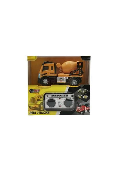 Generic HST 4-Way Drive Cement Mixer Truck with Remote Control for Kids Yellow and Black 6158-H4