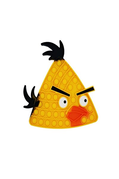 HOZRO Sensory Toy HOZRO, Antistress Pop It Now and Flip It, Push Bubble, 21 x 21 cm, Angry Birds Model, Ye