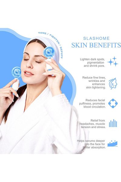 Saharaz 2PCS Ice Globes for Facials, Tighten Skin,Reduce Puffy and Wrinkle,for Face Neck & Eyes