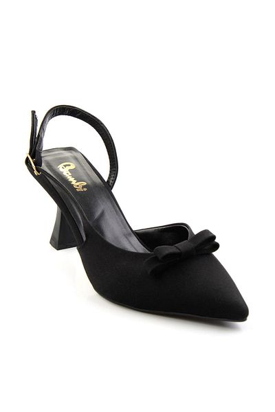 Bambi Pantofi clasici cu toc de damă negri mat K01074025238