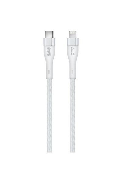 Generic AL FANAR 480Mbps 3A Braided USB Type-C to Lightning Fast Charging Cable White 1m C31C-LBW10