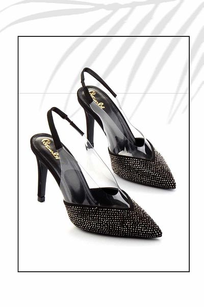 Bambi Matte Black Platinum Women's Evening Dress Shoes K01209153038